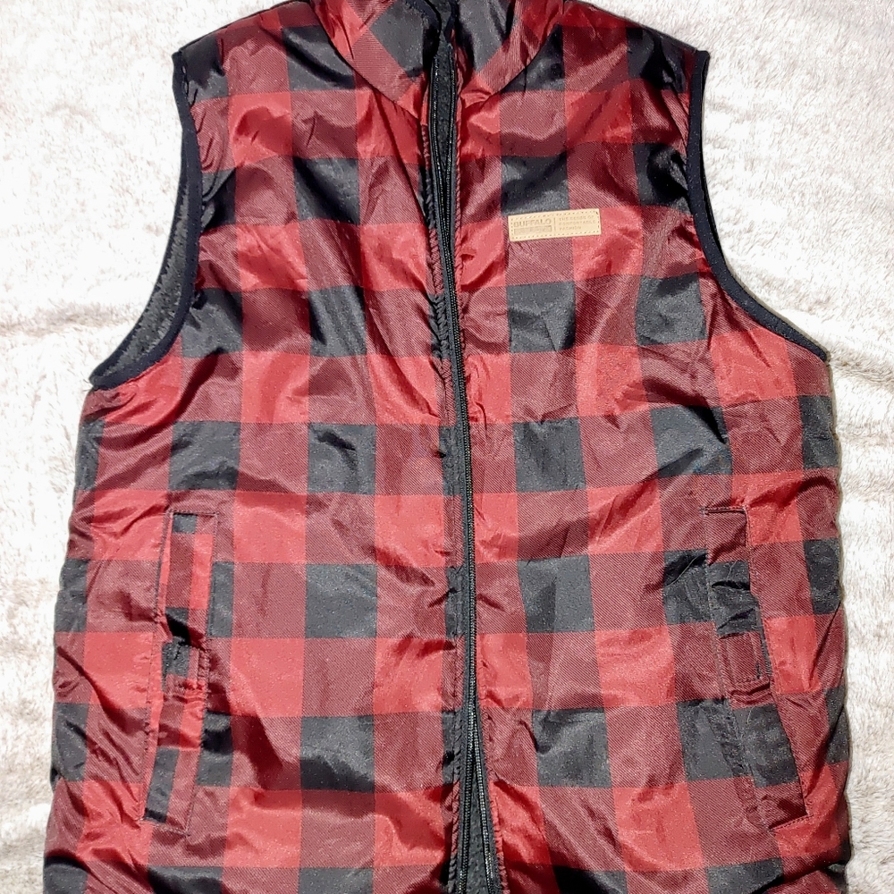 Buffalo David Bitton plaid reversible vest